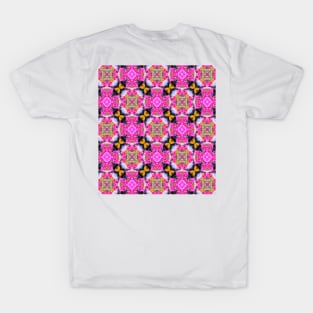 Pink flowers and honeybees meet. T-Shirt